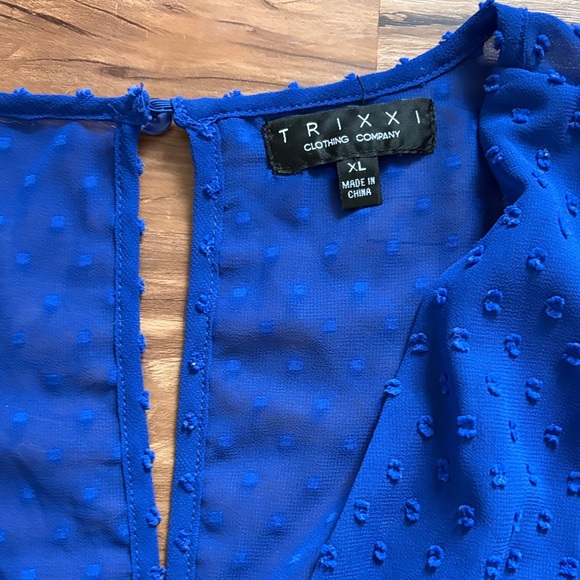 Trixxi Royal Blue Textured Dress - Picture 2 of 6